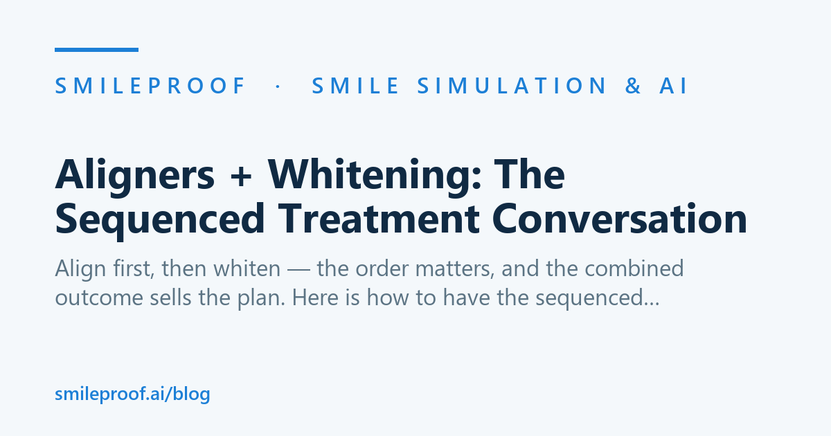 Aligners + Whitening: The Sequenced Treatment Conversation | Smileproof