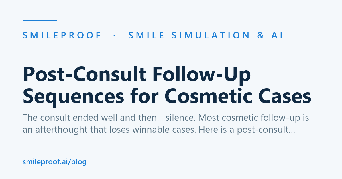 Post-Consult Follow-Up Sequences for Cosmetic Cases | Smileproof