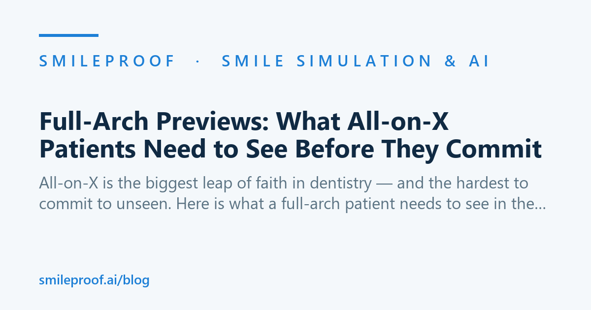 Full-Arch Previews: What All-on-X Patients Need to See Before They Commit | Smileproof