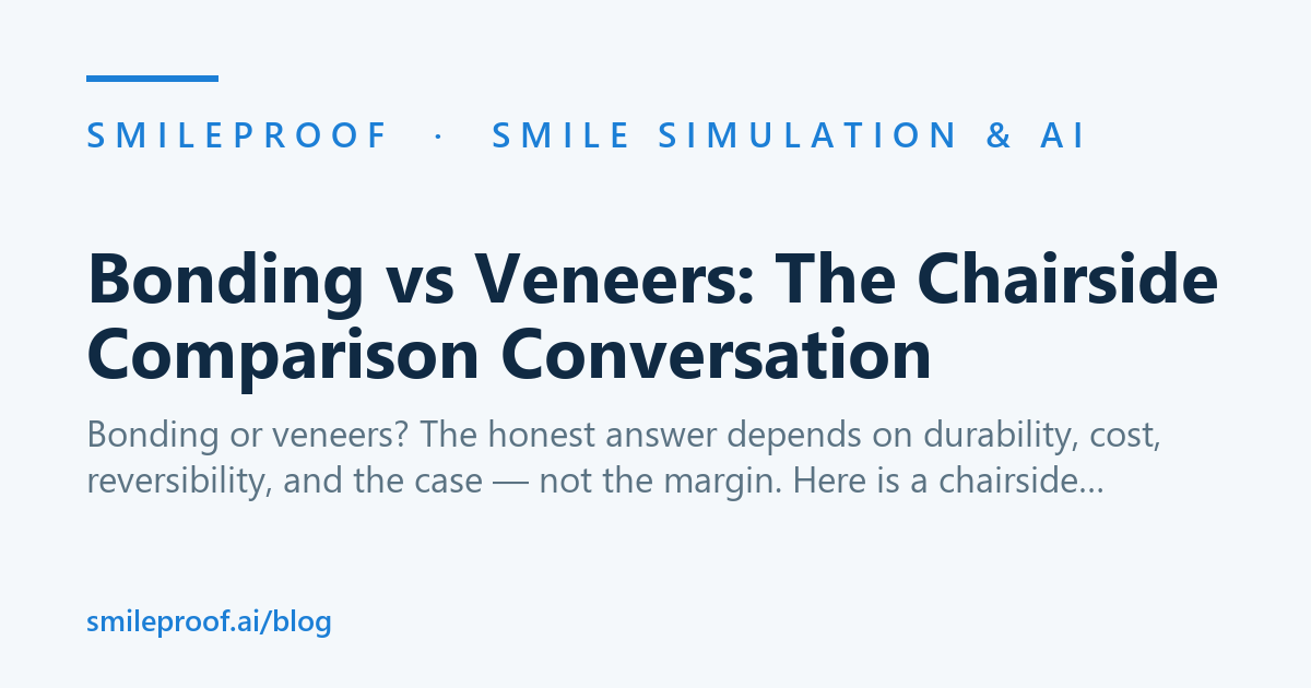 Bonding vs Veneers: The Chairside Comparison Conversation | Smileproof