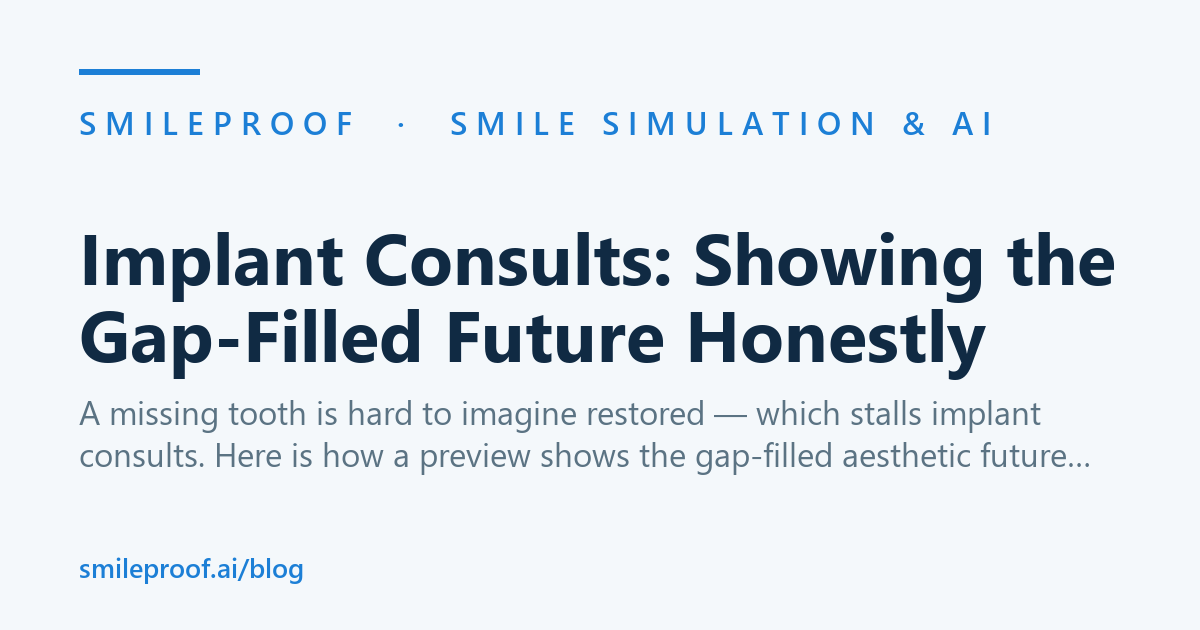 Implant Consults: Showing the Gap-Filled Future Honestly | Smileproof