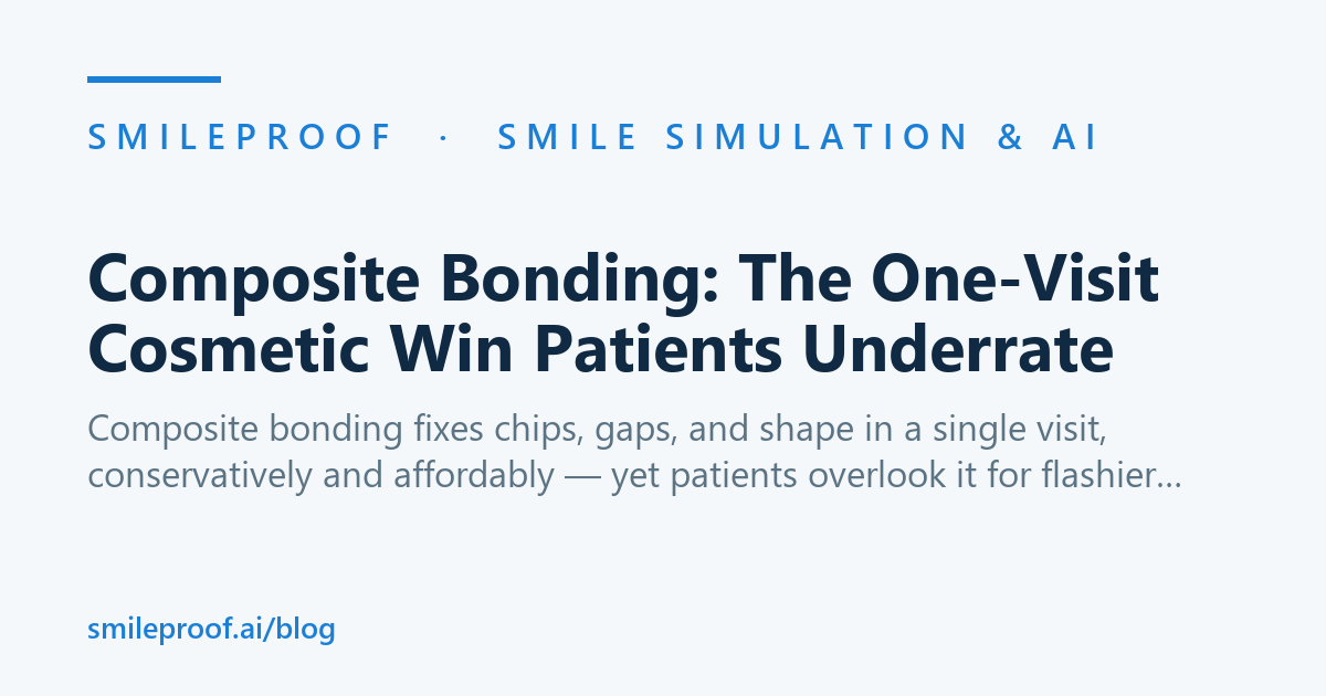 Composite Bonding: The One-Visit Cosmetic Win Patients Underrate | Smileproof