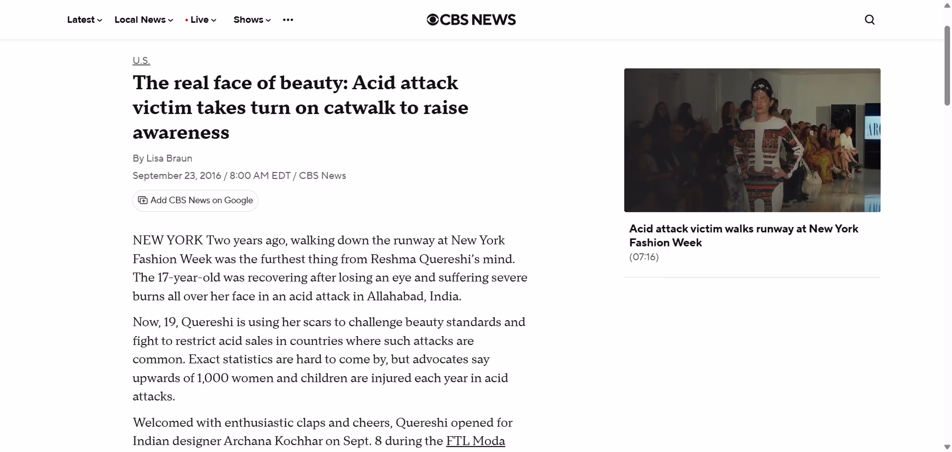 CBS News: Beauty Tips by Reshma | First December Films