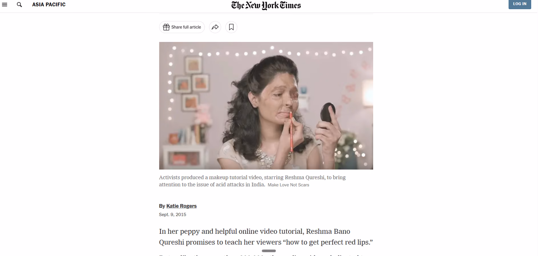The New York Times: Beauty Tips by Reshma | First December Films