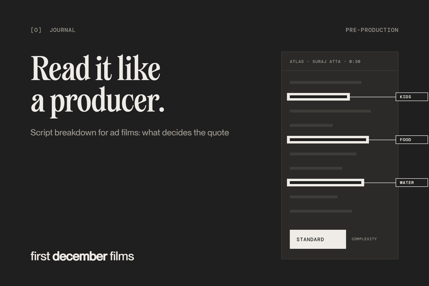 Script Breakdown for Ad Films: How a Producer Reads Your Script Before Quoting