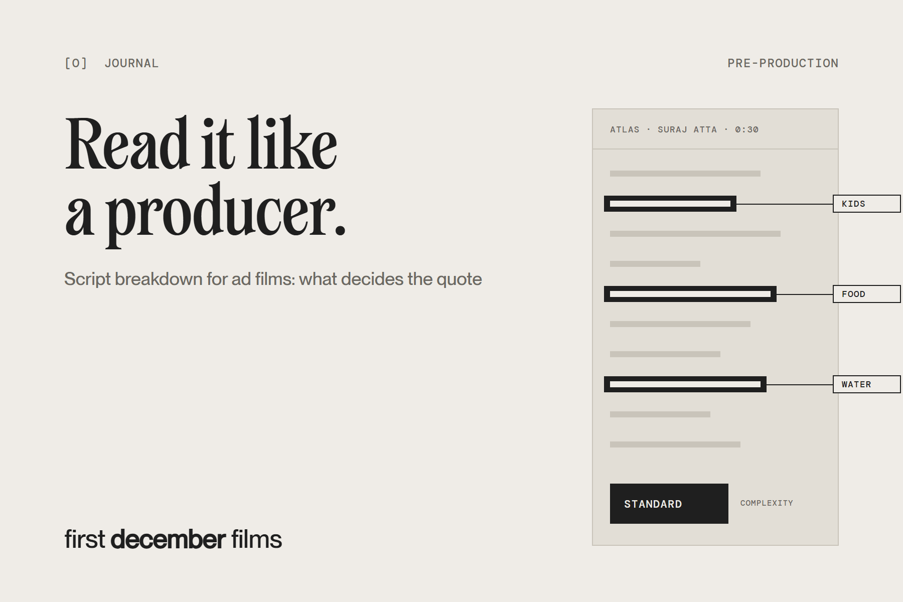 Script Breakdown for Ad Films: How a Producer Reads Your Script Before Quoting