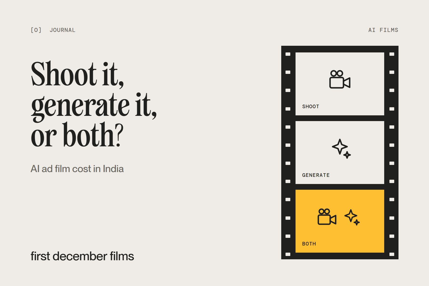 AI Ad Film Cost in India: When to Choose AI, Live Action or Hybrid