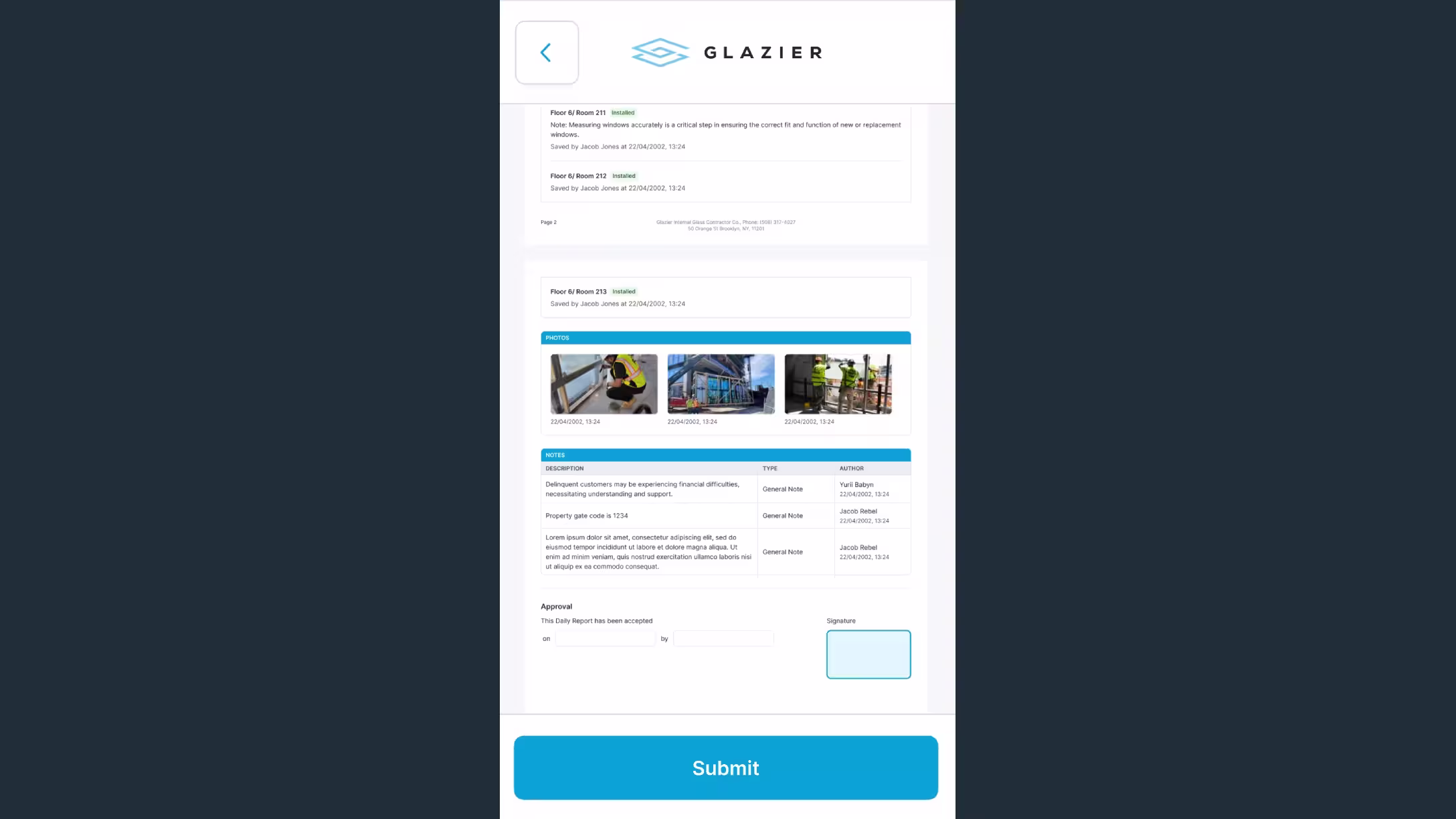 Daily Reports screenshot