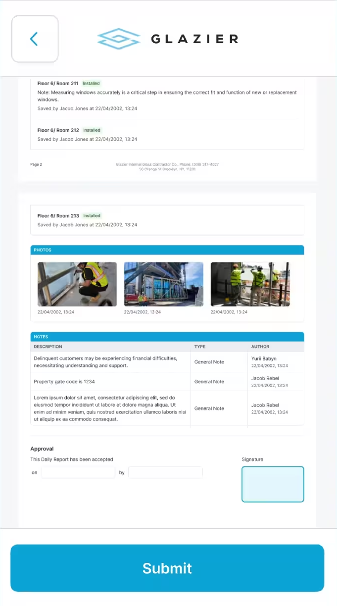 Daily Reports