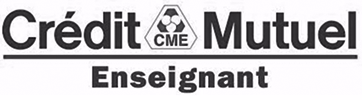 Credit Mutuel bank logo with CME symbol and the word Enseignant below.