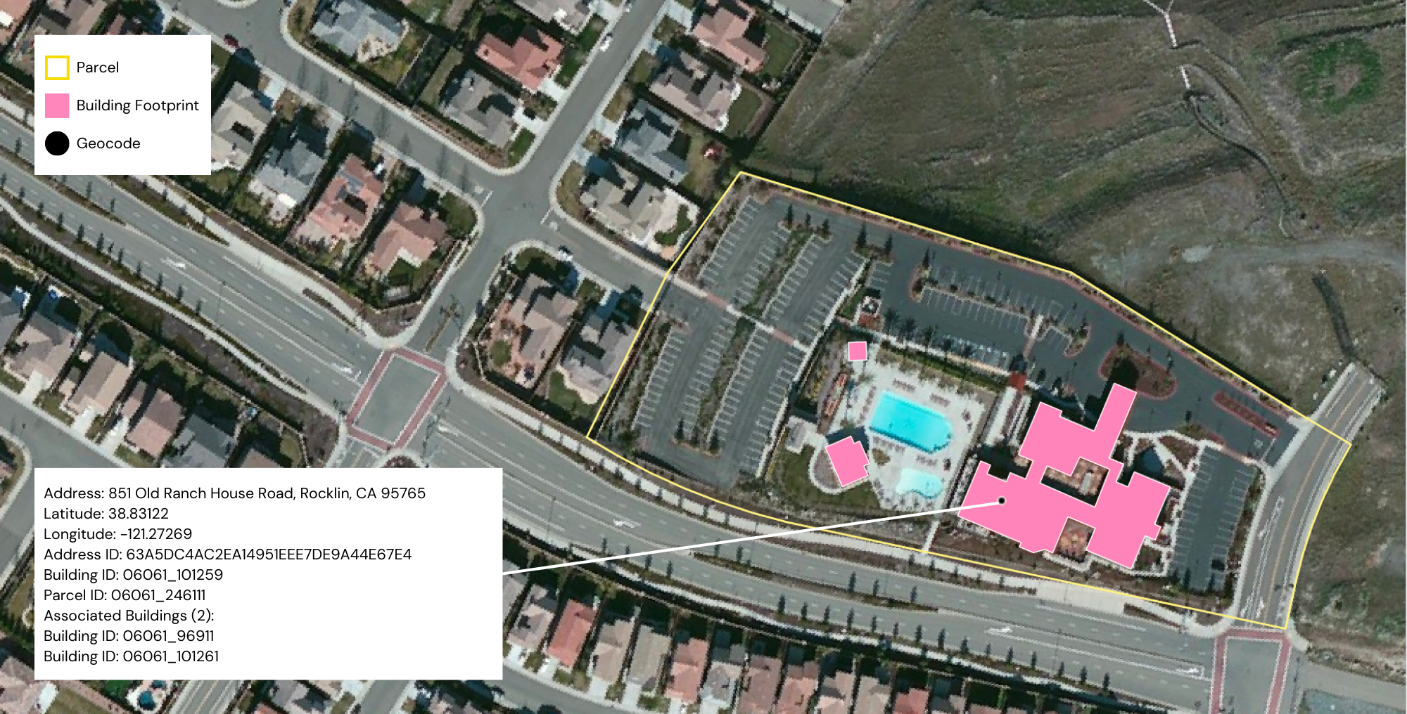 Building footprint data, rooftop-level geocodes, and corresponding unique identifiers provide a holistic view of a property, making it possible to fully understand its risk profile.