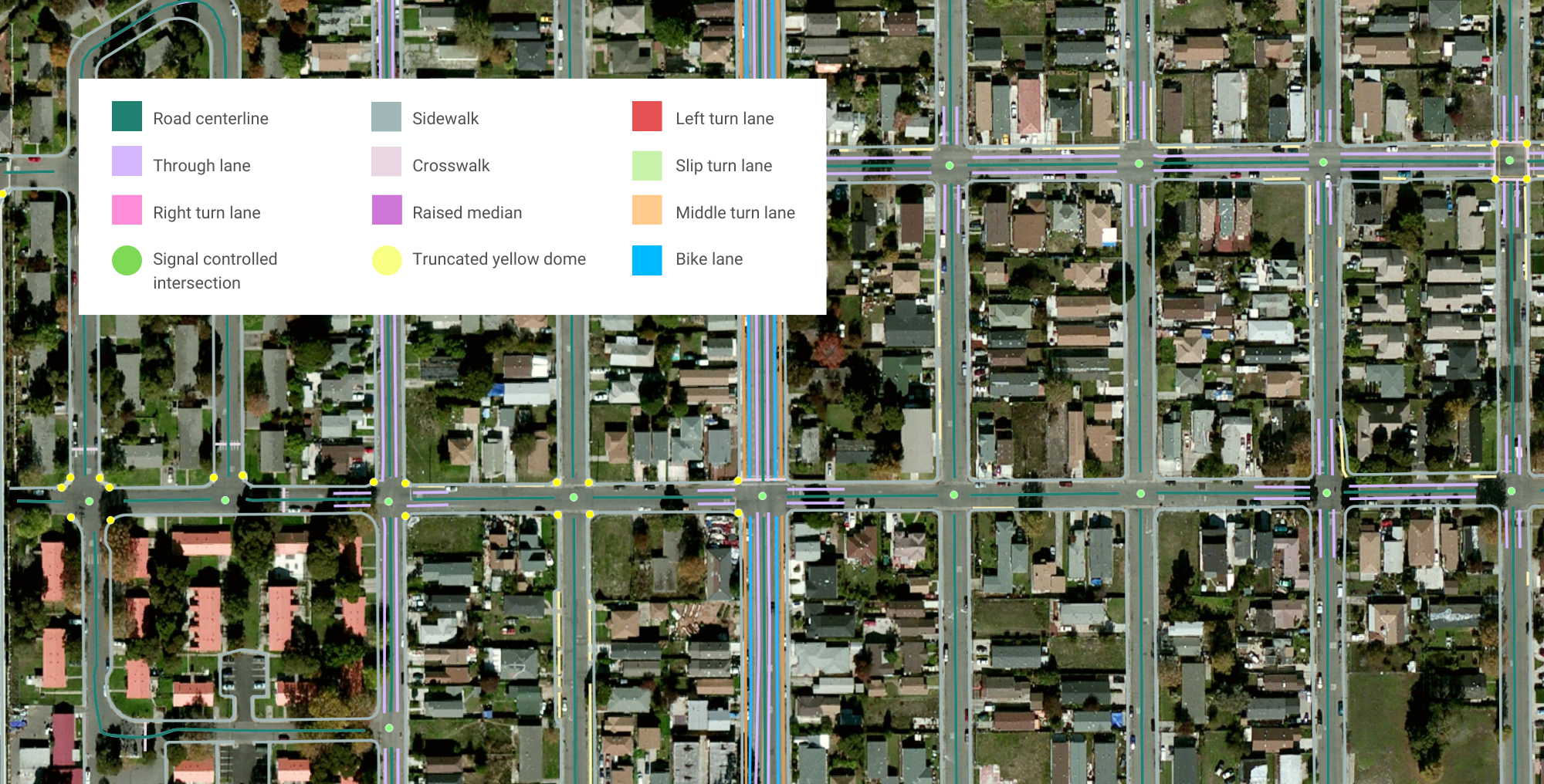 A sample of advanced transportation data needed for Vision Zero planning in San Pablo, California