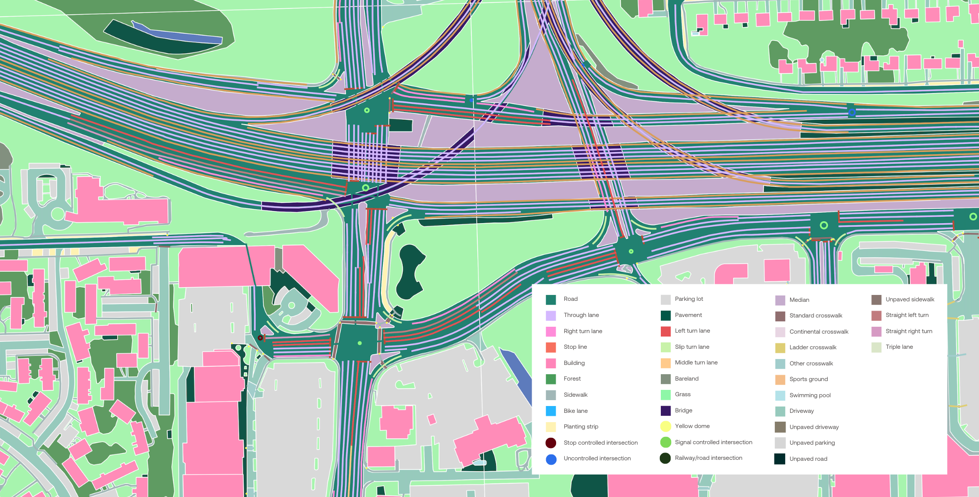 A sample of land cover and advanced transportation data in Saint Louis, Missouri.