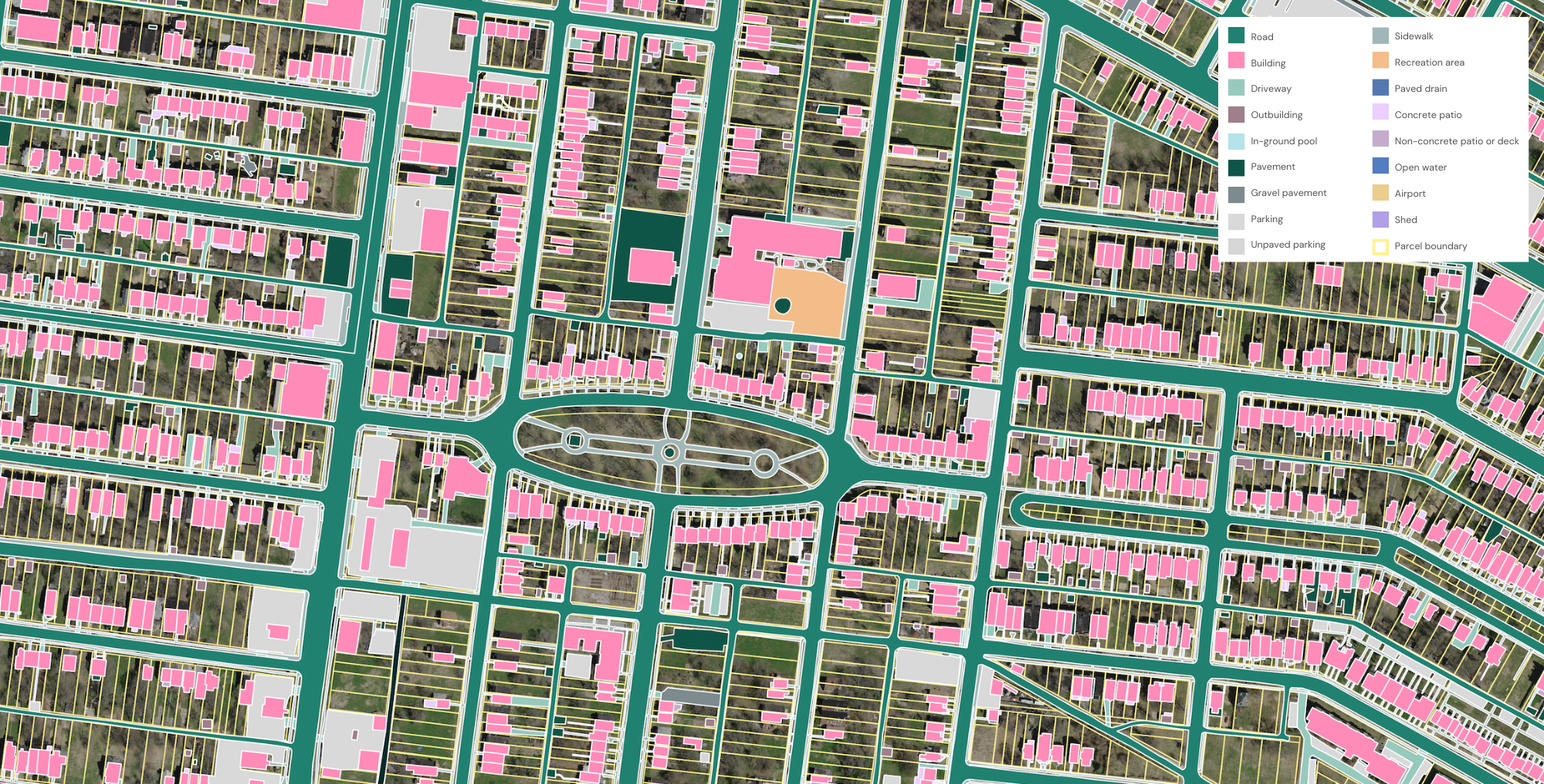 A sample of impervious surface data in St. Louis, Missouri.