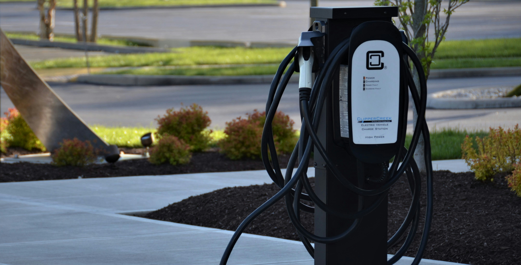 The detailed land cover data that Ecopia provides to the State of Washington is used to plan the location of electric vehicle (EV) charging stations.