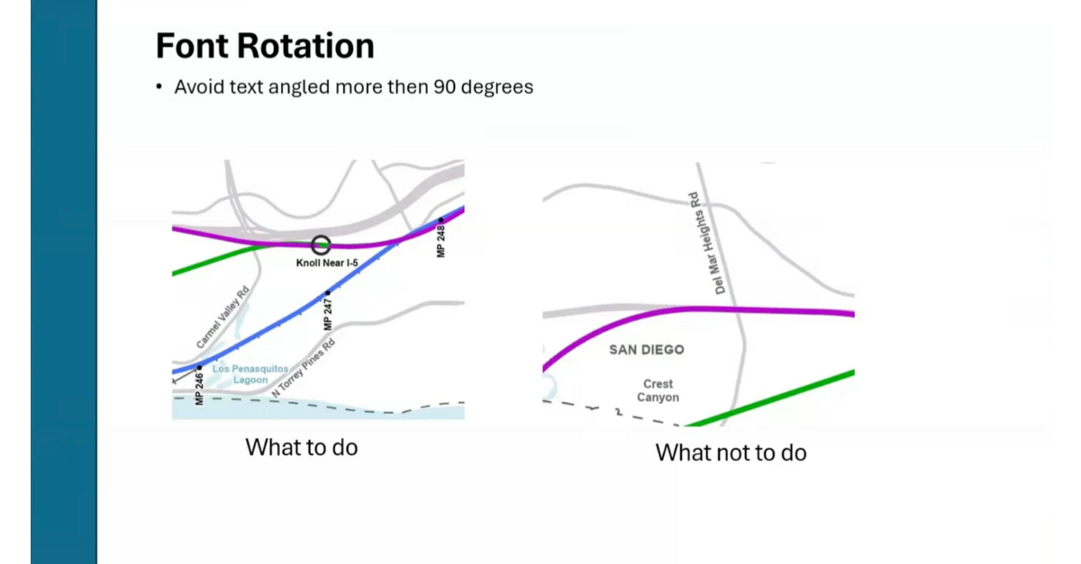 Avoiding text overlap and minimizing the use of rotated text can significantly improve accessibility.
