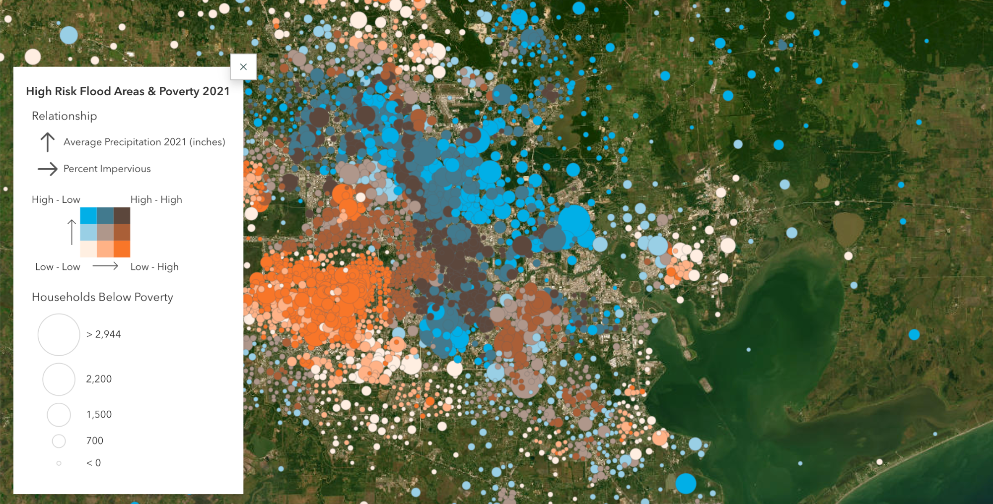 A snapshot of our climate resilience analysis in Houston, Texas.