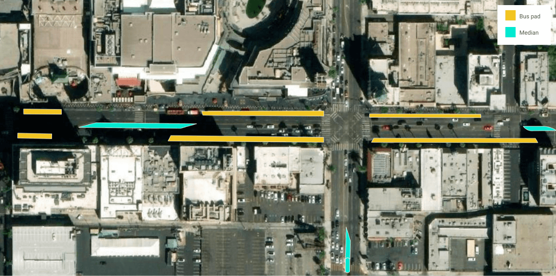 A sample of map features used by the City of Los Angeles to assess opportunities to incorporate sustainable infrastructure into their transportation networks