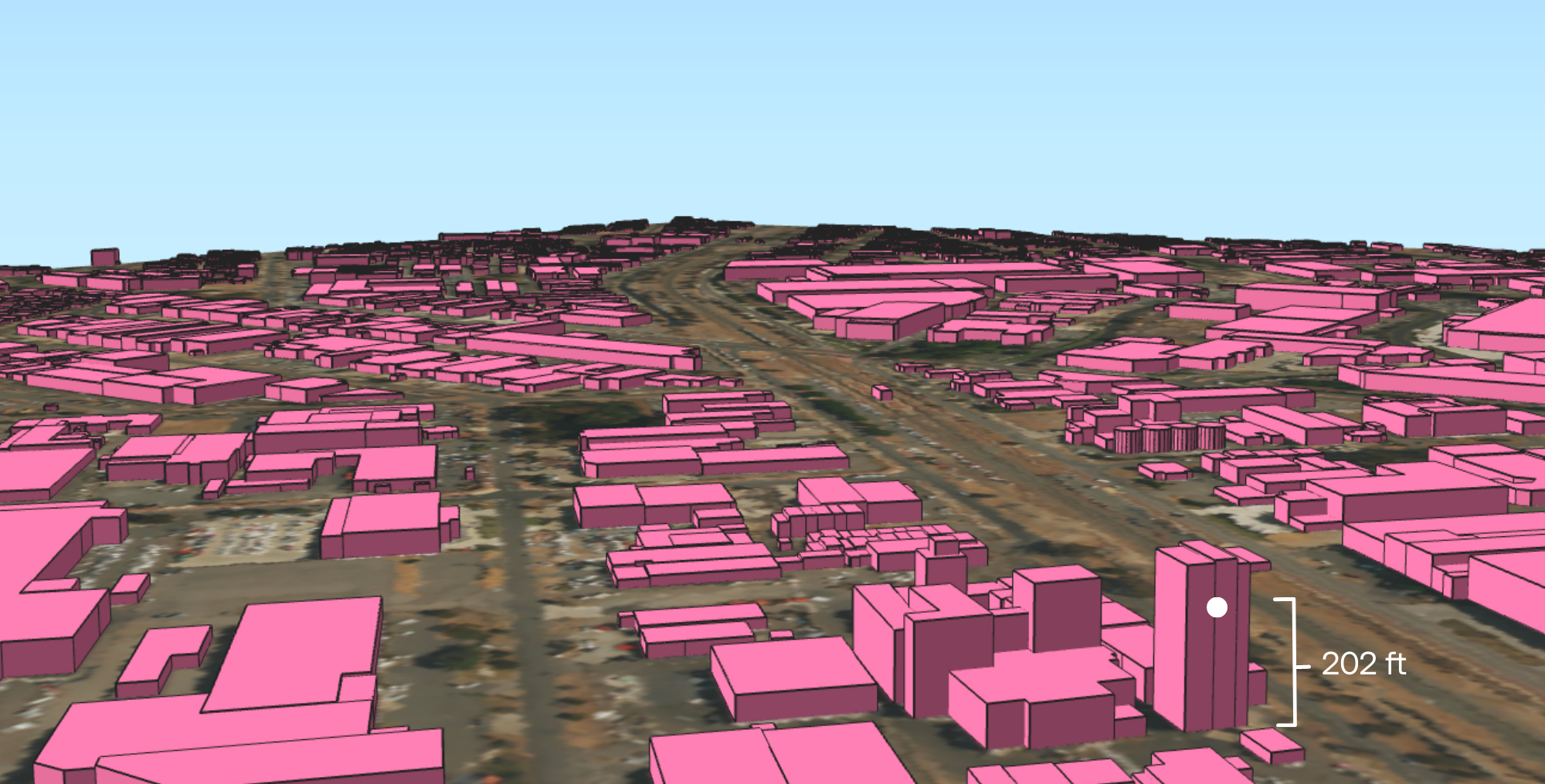 A sample visualization of how height-attributed 3D buildings can aid first responders as they locate emergency callers in multi level structures.