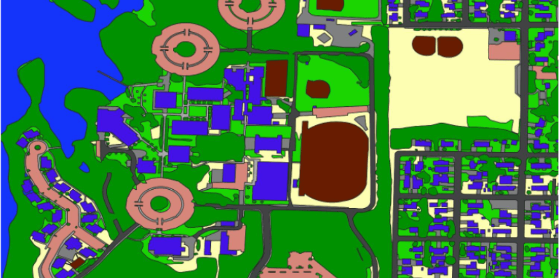 An example of land cover data extracted by Ecopia’s AI-based systems for NOAA’s coastal mapping analysis