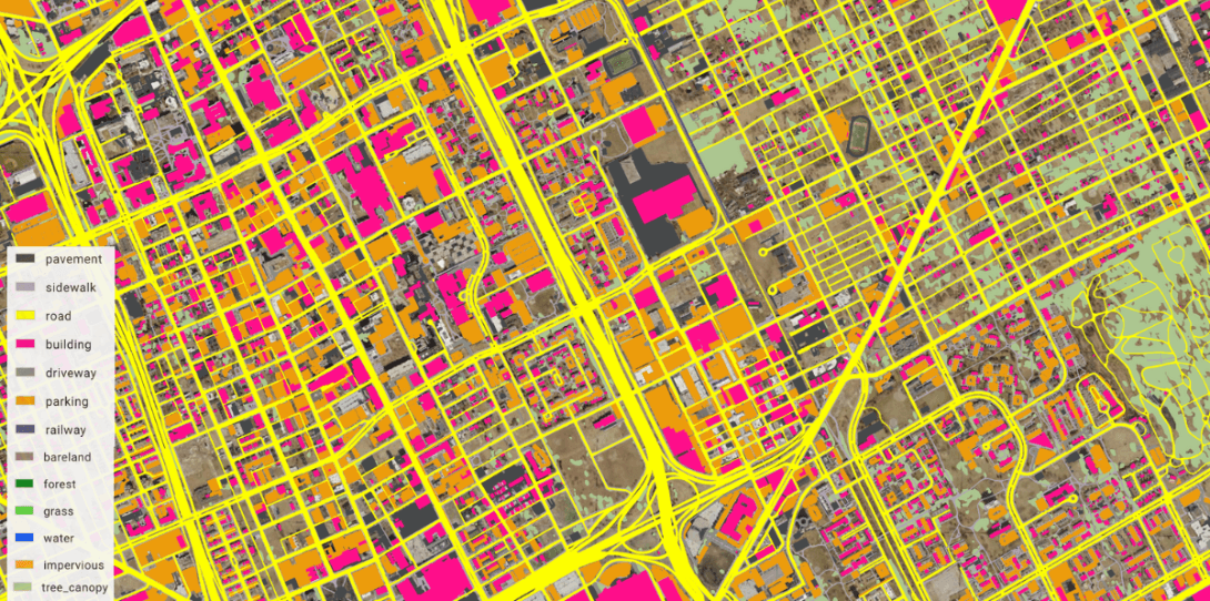 HD vector map of Wayne County, MI created by Ecopia AI (for representation only)