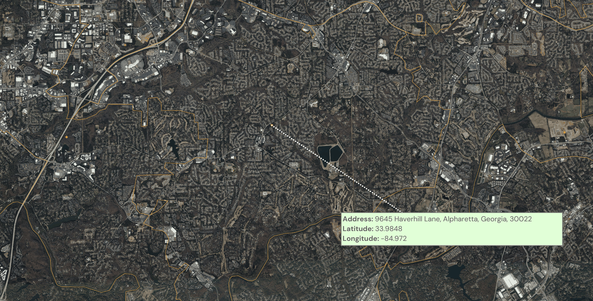 Example of a ZIP code centroid geocode.
