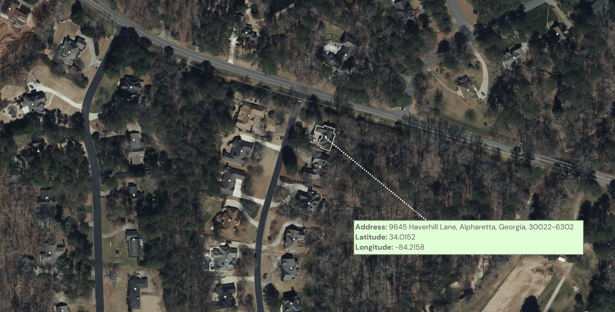 Example of a building-based geocode.