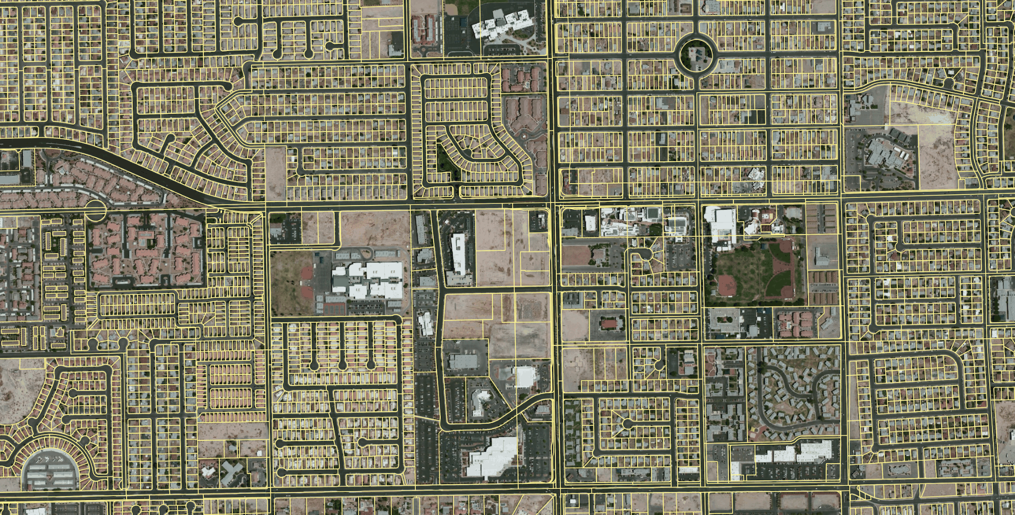A sample of parcel boundary data in Las Vegas, Nevada