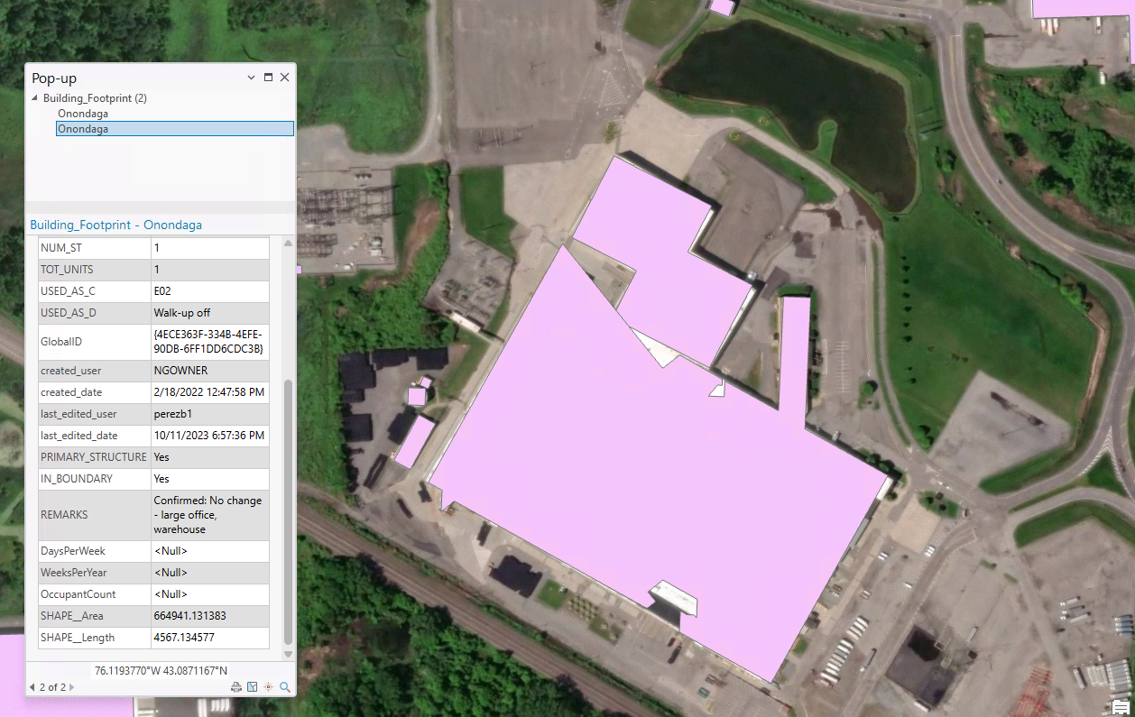Building attribute fields National Grid already tracks per structure, including BIHO, number of stories, and total units
