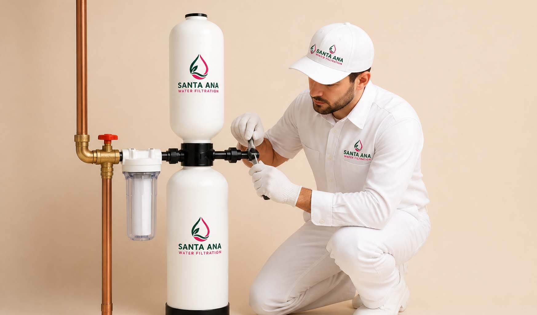 Salt-free water conditioner for a Santa Ana home