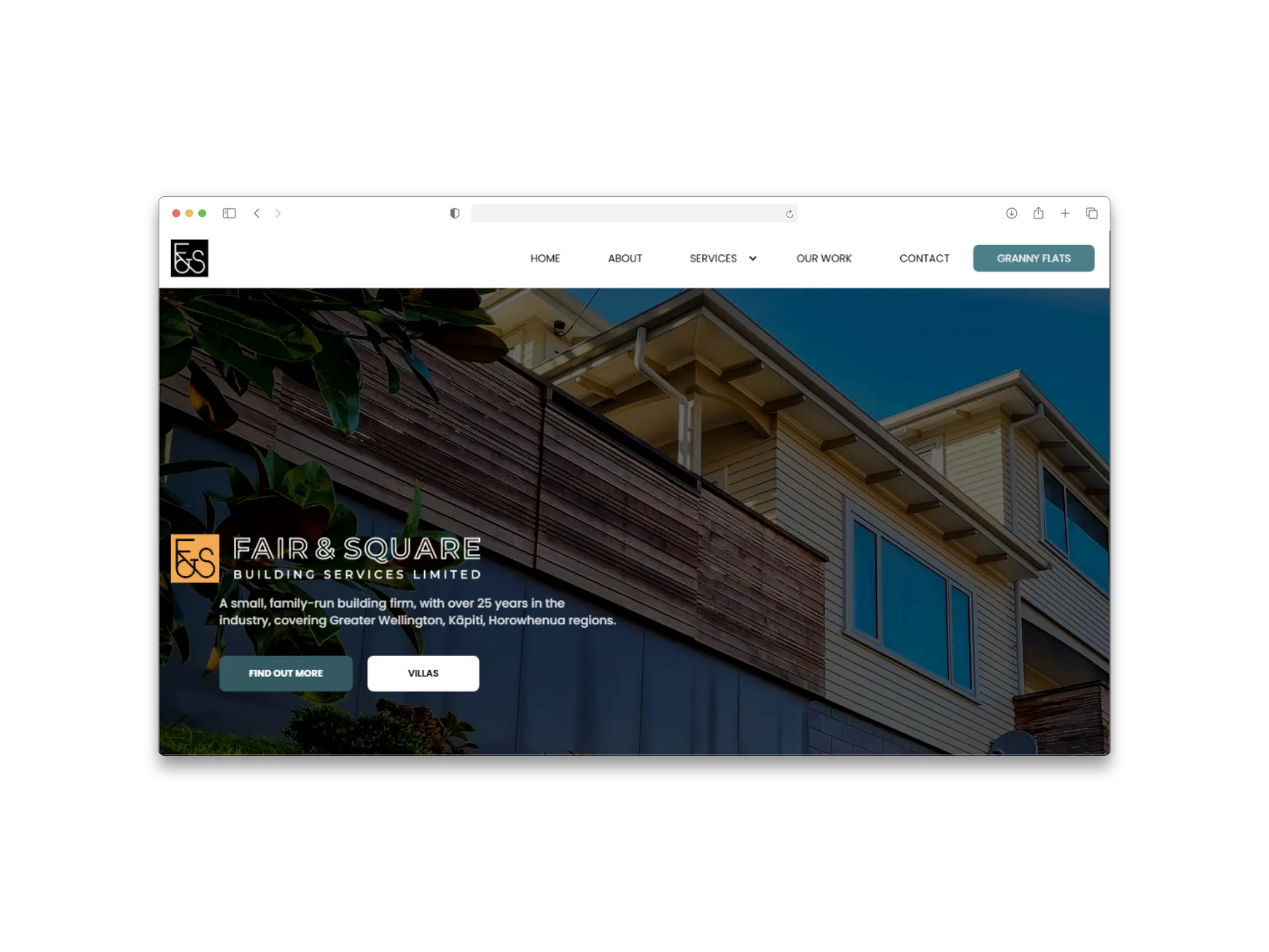 Fair & Square website homepage shown in a browser frame.