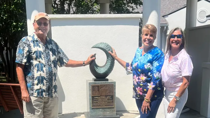 "Shoreline" in the Courtyard: Carri's Memorial Finds A Home At Mathison