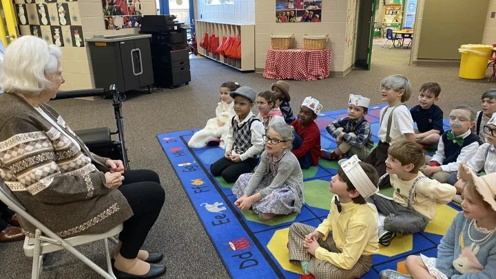 Centenarian Visits Montgomery School to Celebrate 100th Day