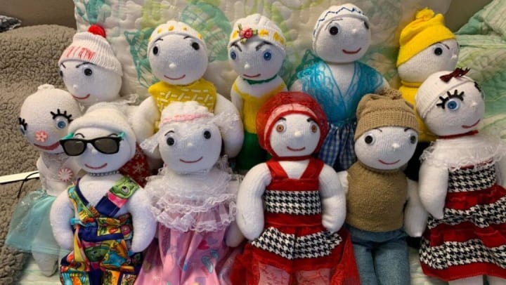 Residents Make Sock Dolls For Children In Local Hospitals