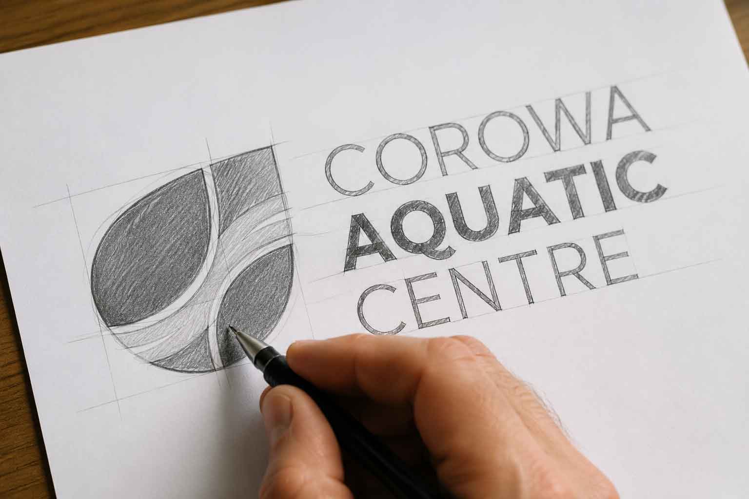 Sketching the Corowa Aquatic Centre logo