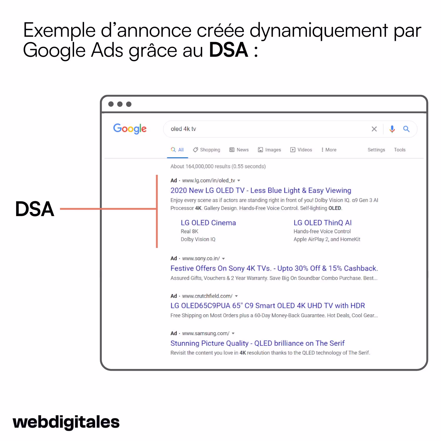 exemple de ynamic search ads google