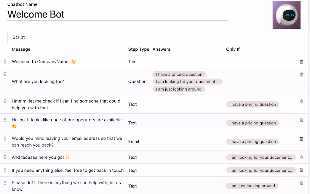 chatbot IA odoo 18