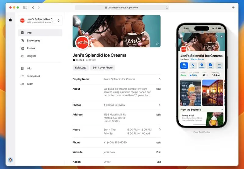 business apple connect