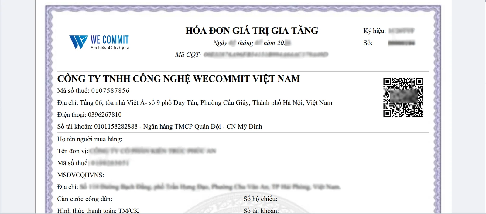 Hóa đơn đào tạo đầy đủ cho doanh nghiệp