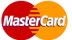 MasterCard logo with overlapping red and orange circles and white text.