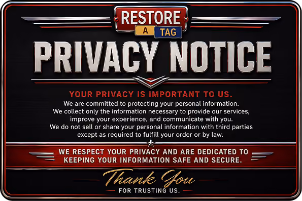 Privacy notice banner stating commitment to protect personal information and keep data safe and secure.
