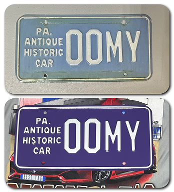 Pennsylvania antique historic vehicle license plates