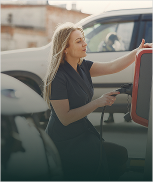 Borne de recharge pour véhicules électriques sur un site tertiaire