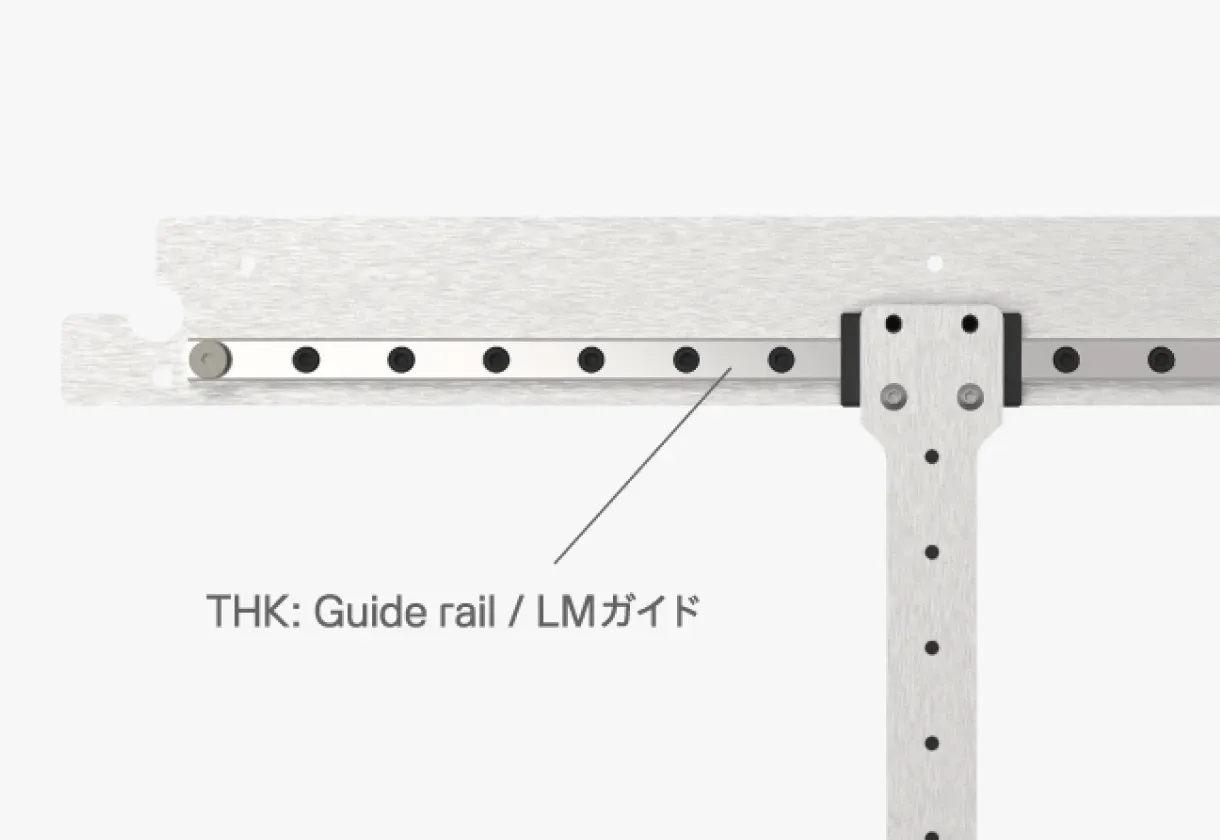 Linear guide rails made by THK