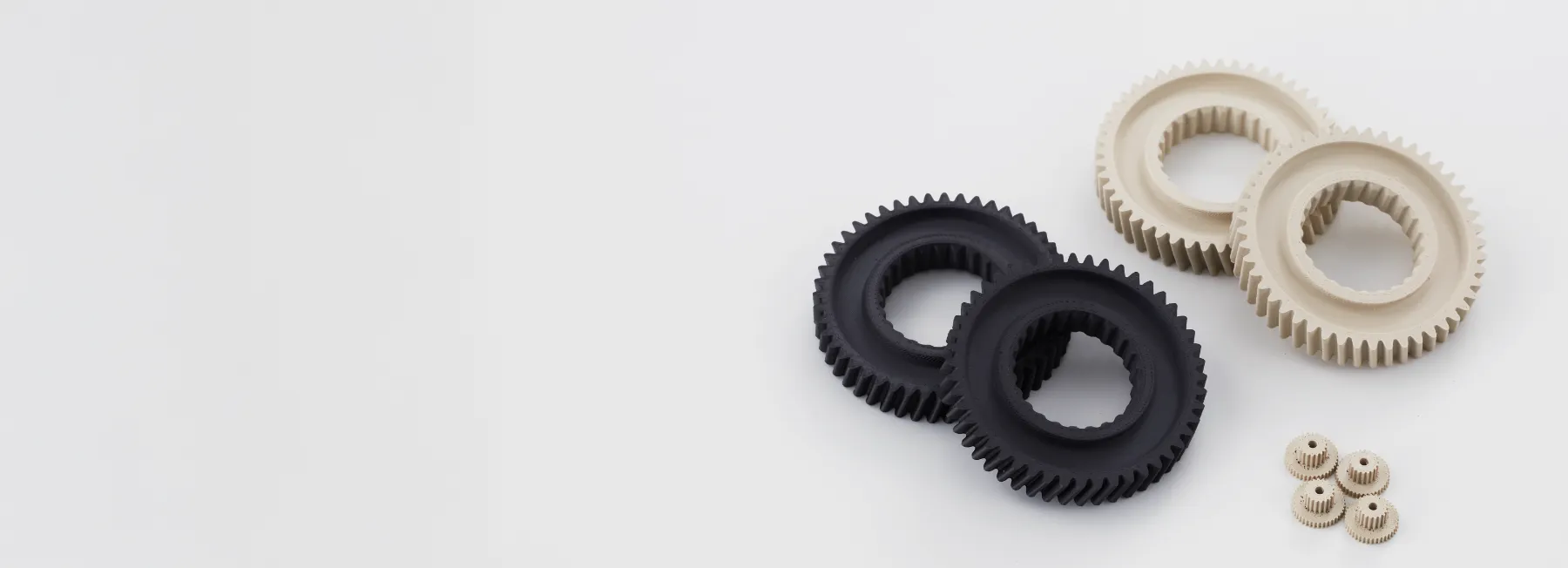 Gears and mechanical parts printed with POTICON PEEK