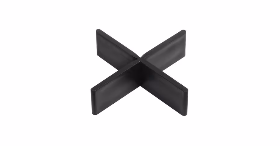 PLATTENFIX Fugenkreuz aus schwarzem Kunststoff in klassischer Kreuzform