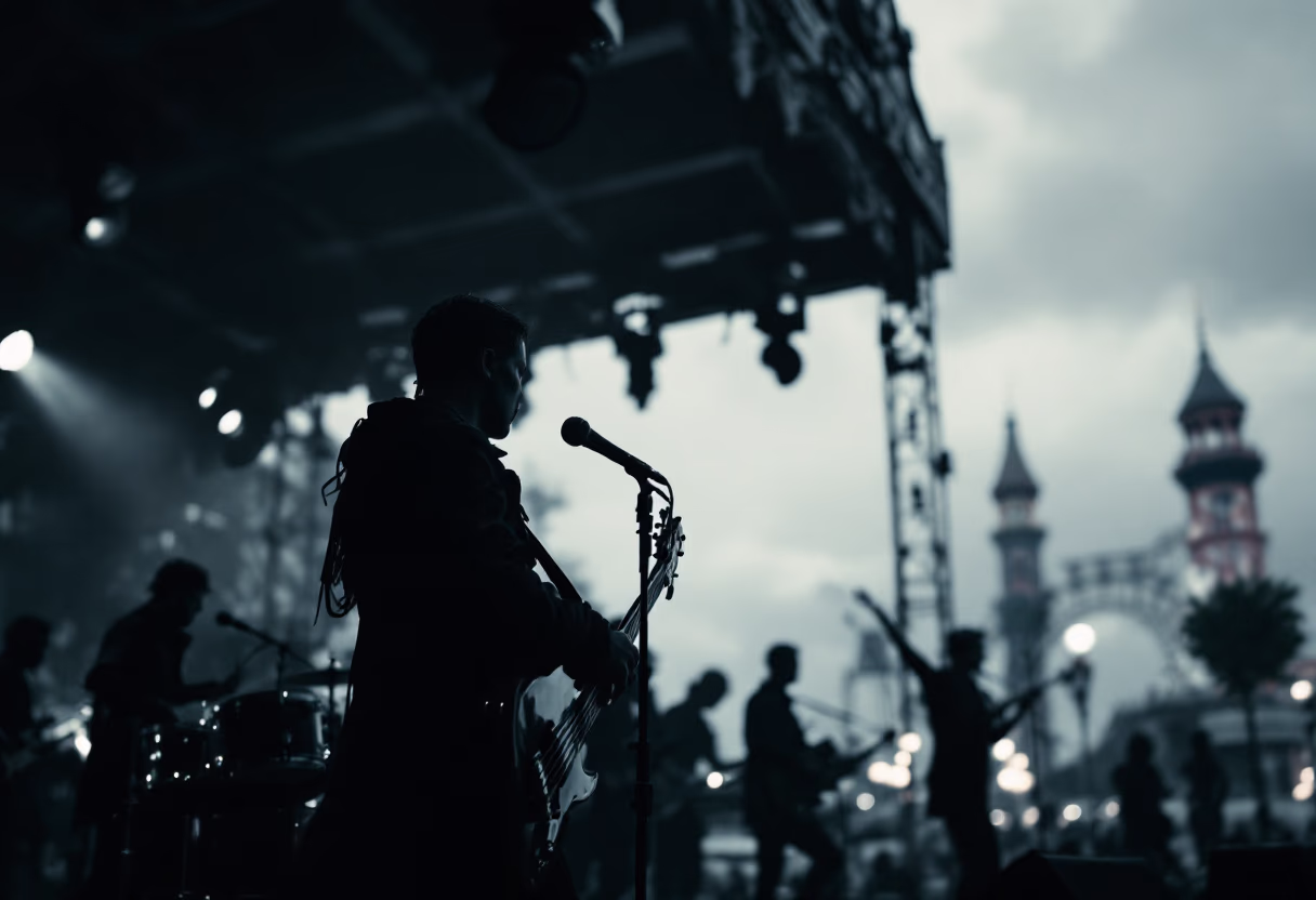image of a live performance at the park (amusement park)