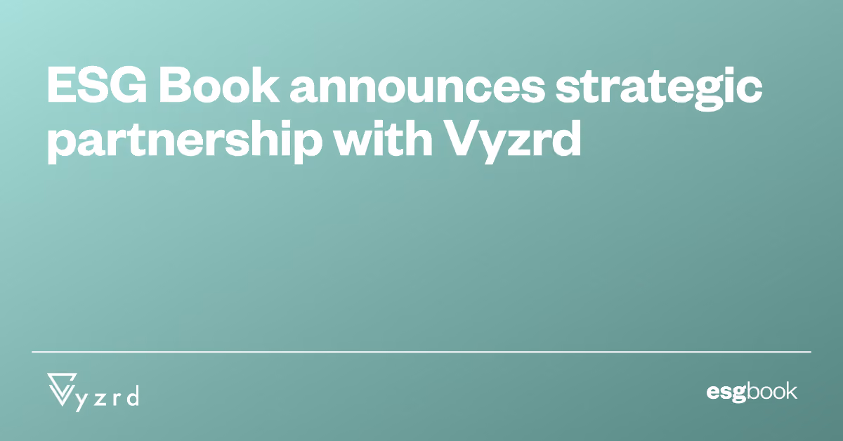 ESG Book announces strategic partnership with Vyzrd