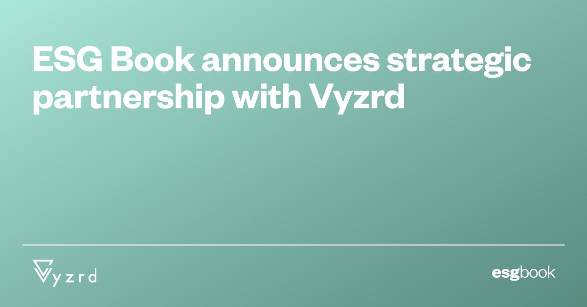 ESG Book announces strategic partnership with Vyzrd