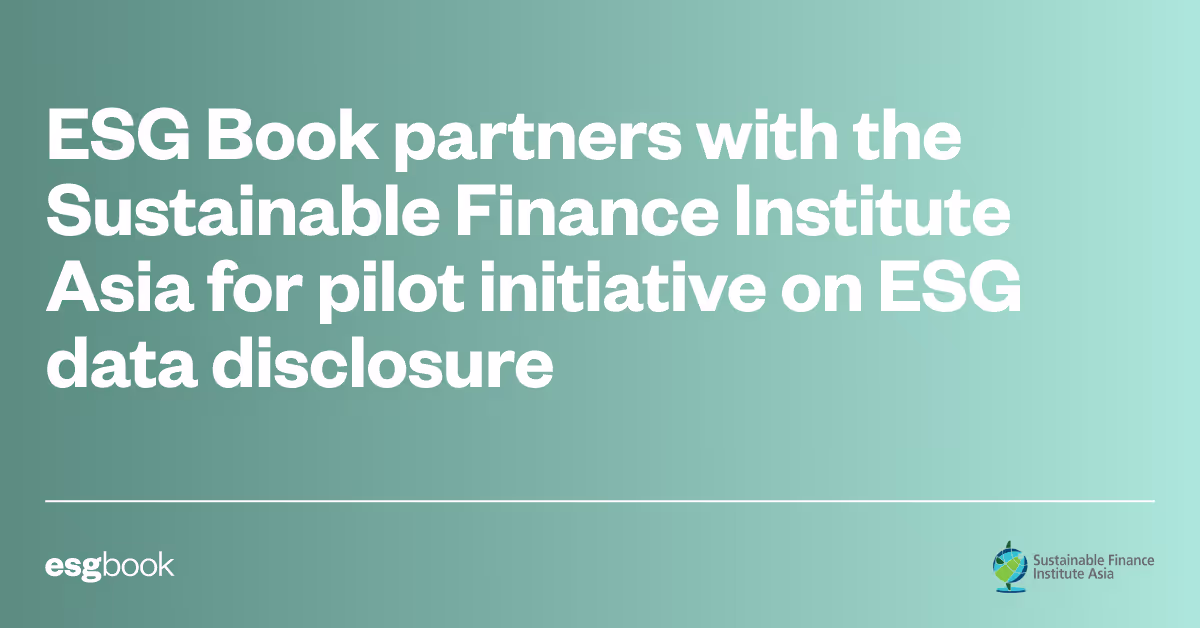 ESG Book partners with the Sustainable Finance Institute Asia